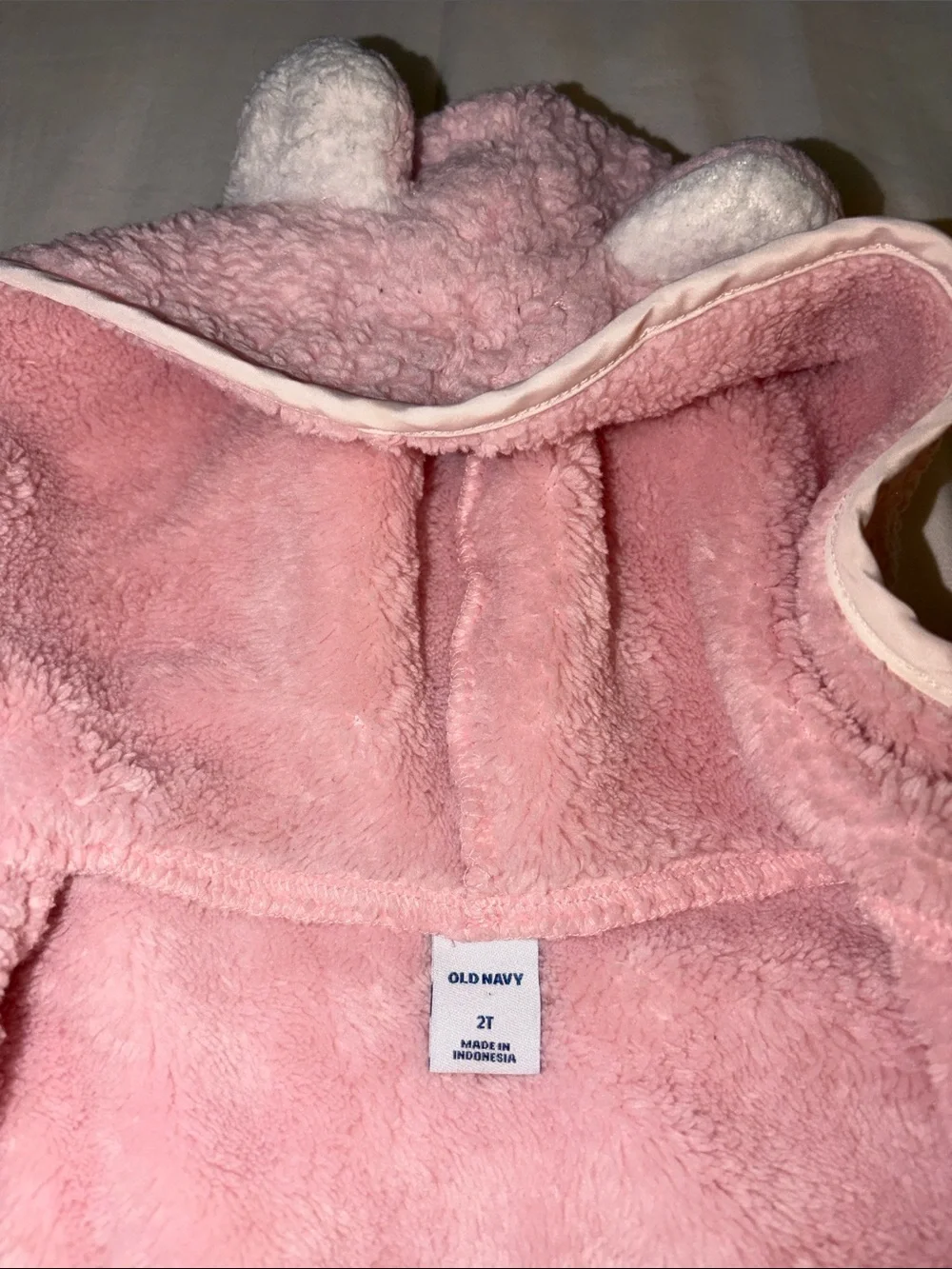 Old Navy Pink Fuzzy Hooded Jacket & Red Heart Hooded Sweatshirt Size 2T